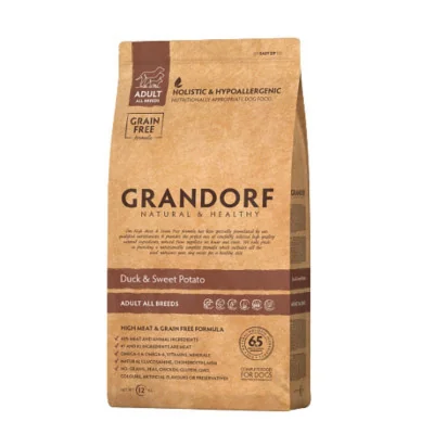 croquettes grandorf canard et patate douce pour chien adulte toutes races