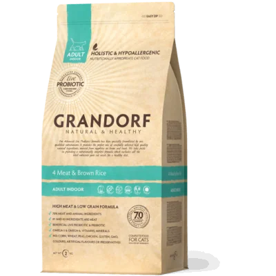 Grandorf Poisson Blanc et Riz Brun Pour Chat Adulte