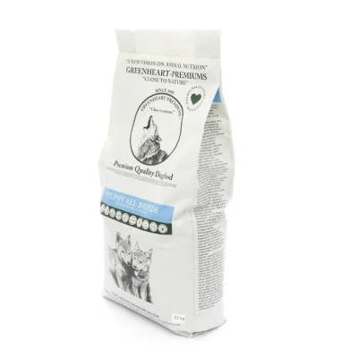 packaging des croquettes pour chiots Greenheart-Premiums