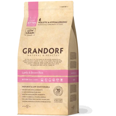 Grandorf Chaton Agneau et Riz Brun