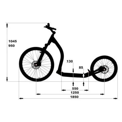 geometrie Trottinette Gravity M10 trail