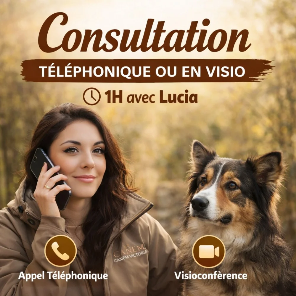 Consultation chien visio ou téléphone – 1h avec comportementaliste