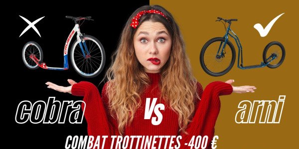 Combat trottinettes -400 € : Crussis Cobra VS Yedoo Arni