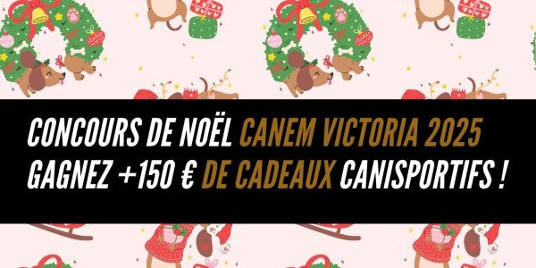 Concours de Noël Canem Victoria 2025 – Gagnez +150 € de cadeaux canisportifs !
