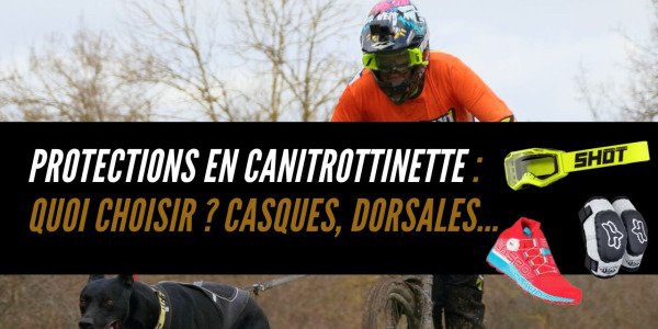 Protections canitrottinette : comparer casques, lunettes, dorsales, coudières, genouillères et chaussures